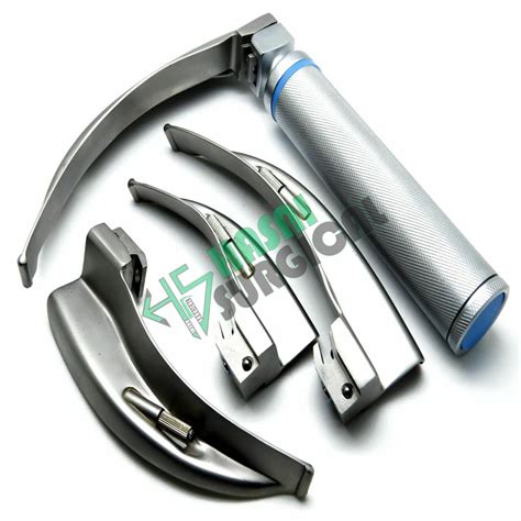 Stainless Steel Led Laryngoscope Conventional Macintosh Blades Complete