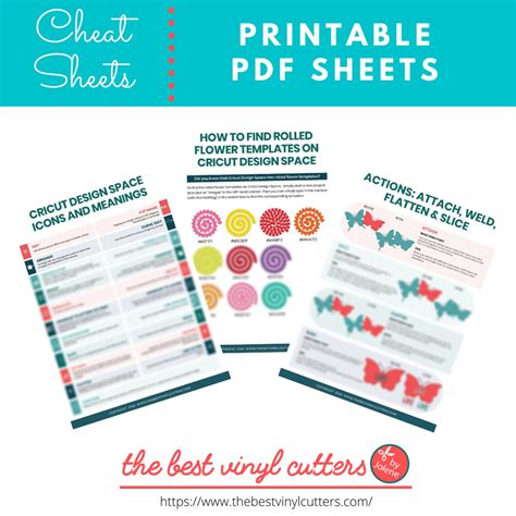 Printable Cheat Sheets For Cricut Design Space Beginners Guide Pdf