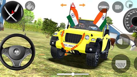 Indian Cars Simulator D Indian Cars Simulator D Game Yellow Thar