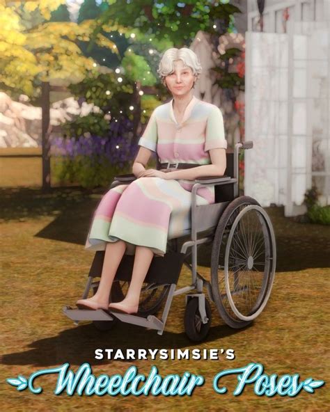 Wheelchair Poses Elderly Pose Pack Starrysimsie Poses Sims