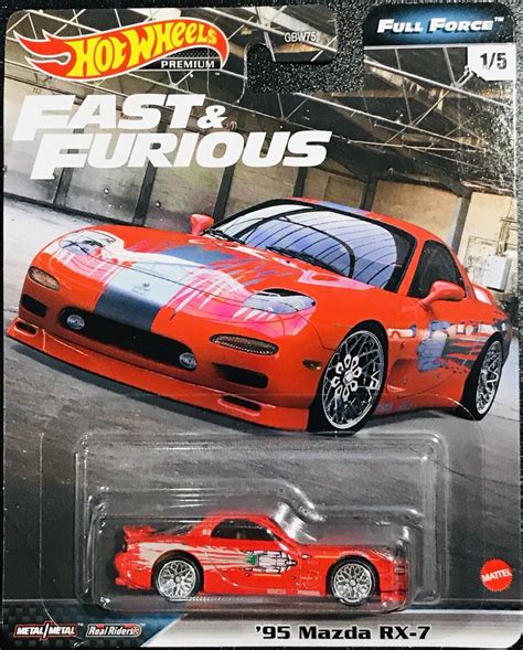 Hot Wheels Fast Furious Full Force Set Of 5 Mazda RX7 Charger Acura