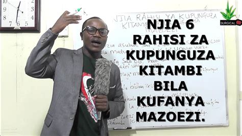 Afya NJIA 6 ZA KUONDOA KITAMBI NA MANYAMA ZEMBE BILA KUFANYA MAZOEZI