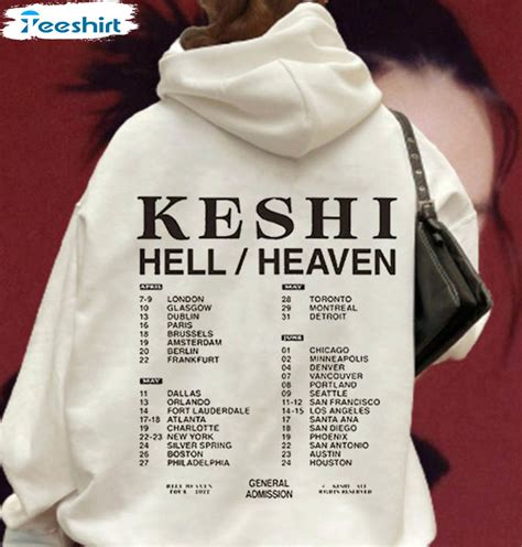 Keshi World Tour 2023 Shirt Keshi Hell Heaven Tour Sweatshirt Long Sleeve