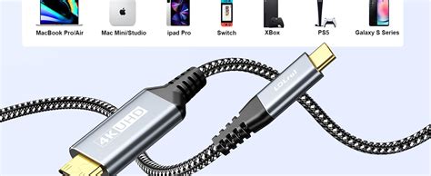 Ldlrui Usb C To Mini Hdmi Cable 5ft4k60hz Type C To Mini Hdmi 20 Hdr