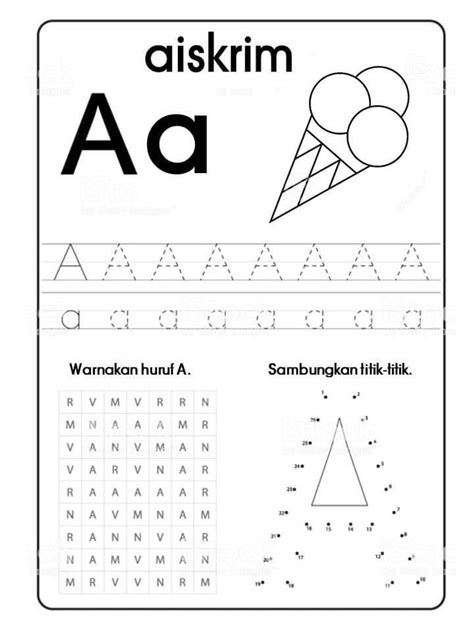 Latihan Mengenal Huruf Abc Abjad Prasekolah Latihan Menulis Abc