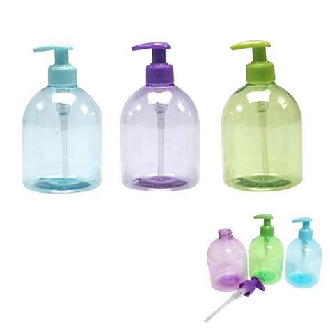 Pc Plastic Bottle Dispenser Liquid Soap Pump Lotion Refillable Empty