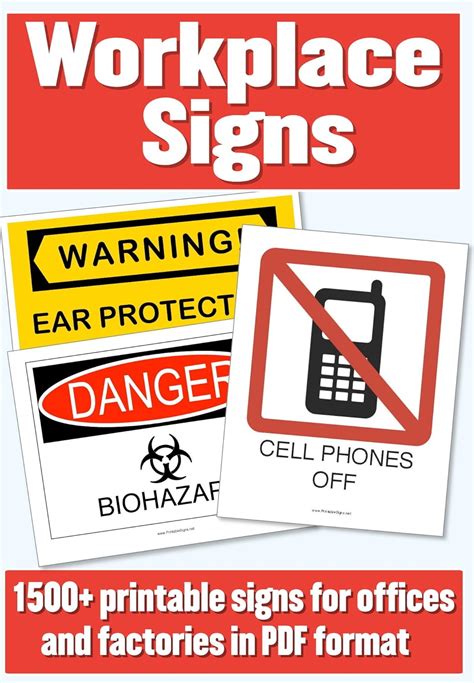 Amazon.com : Printable Workplace Signs : Business And Store Signs ...