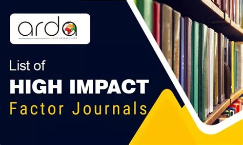 High Impact Factor Journals 2025 | Scopus, WoS