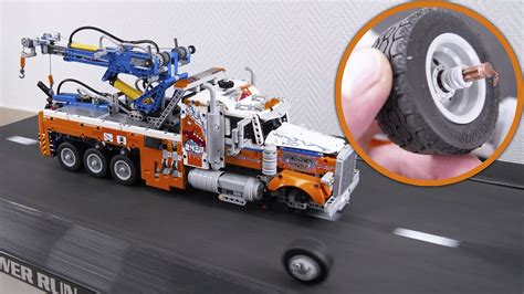 Heavy Duty Tow Truck Vs Treadmill 42128 Lego Technic Crash Test Youtube