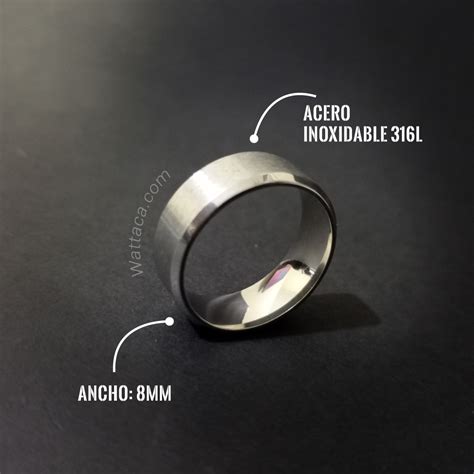 Anillo Acero Inoxidable Para Hombres En Wattaca Per