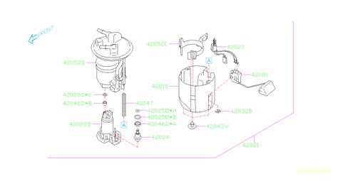 2023 Subaru Outback Bracket Complete Pump Filter Fuel Pump Quantity