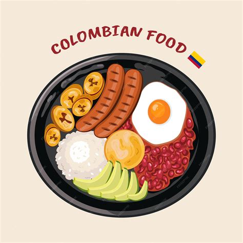 Premium Vector | Bandeja paisa A popular meal in Colombian cuisine ...