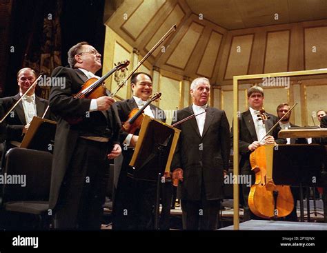 Argentine Israeli Conductor Daniel Barenboim Greets A Teatro Col N