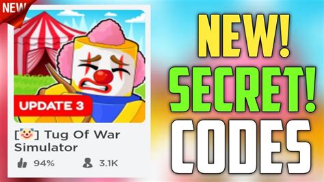 FUTURE CODES NEW ROBLOX TUG OF WAR SIMULATOR CODES 2023 YouTube