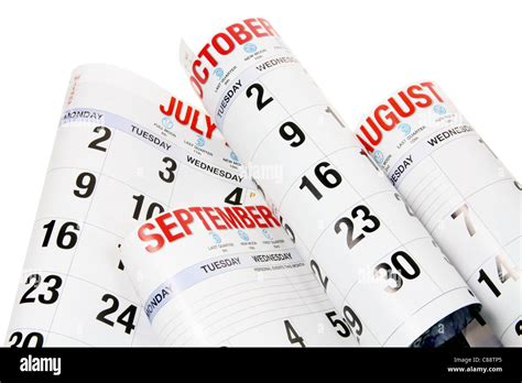 Hojas Del Calendario Fotografía De Stock Alamy