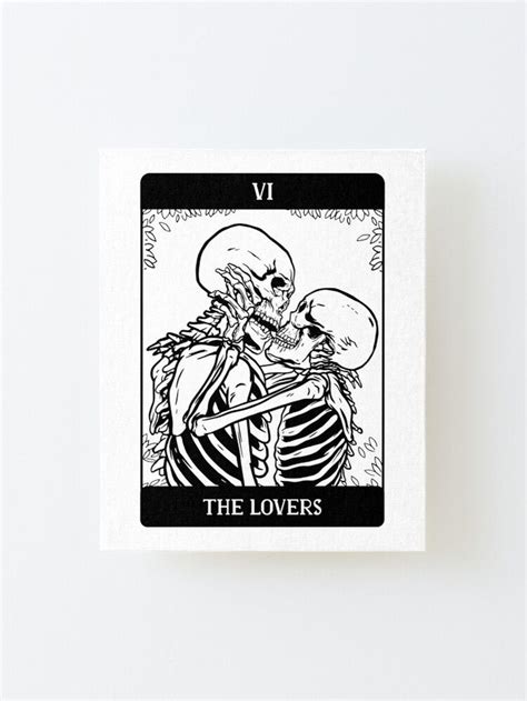 Skeleton Lovers Kissing Each Other Mounted Print By Artofcopenhagen