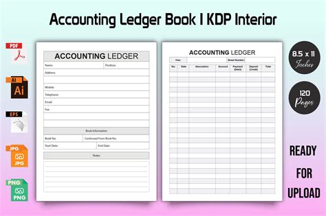 Accounting Ledger Book Kdp Interiors Graphic By Das Design Creative