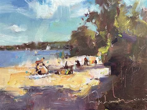 Sunny Ephraim Beach Tom Nachreiner American Impressionist