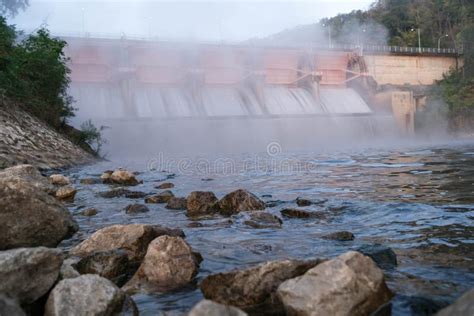 Morning Scenery At Kiew Lom Dam Lampang Thailand Hydroelectric Dam