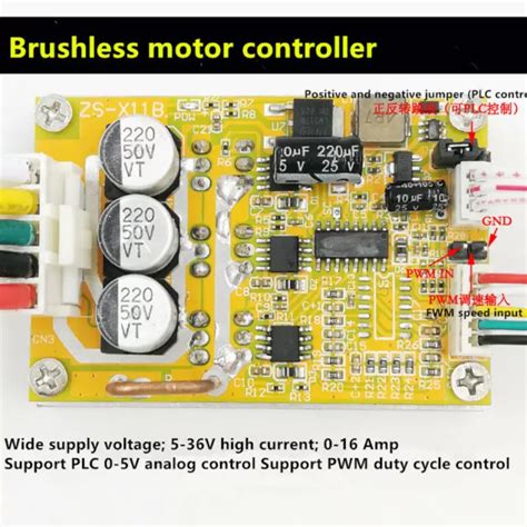 Bldc Phase Dc Brushless Hall Motor Controller Pwm Motor Driver V V