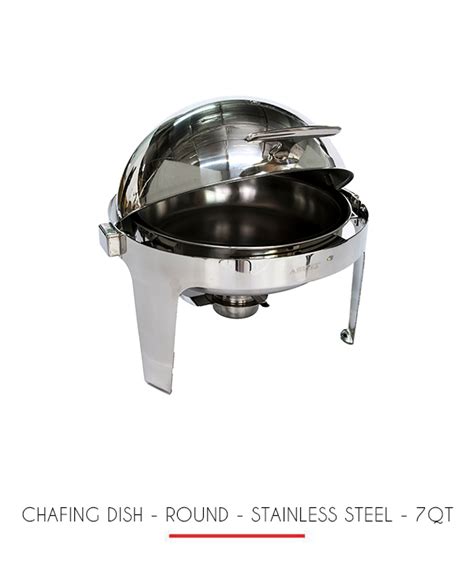 Chafing Dish – Round – Stainless Steel – 7Qt - 204 Events