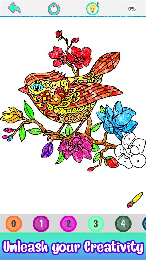 Crayon Color By Number Grownups Coloring Book Pages App On Amazon