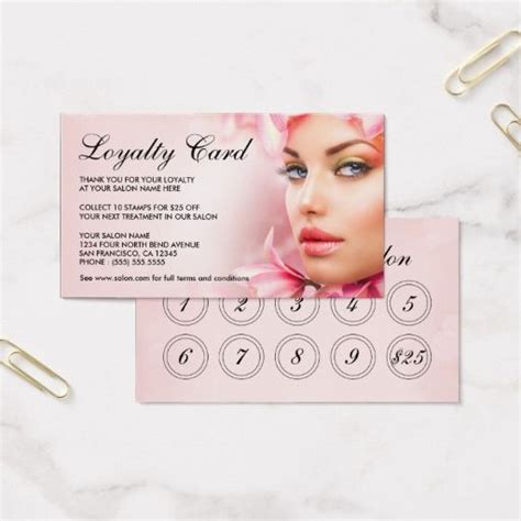 Beauty Salon Loyalty Cards Template | Loyalty card template, Beauty salon, Esthetician supplies