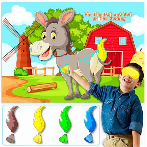 Buy Pin The Tail On The Donkey Party Game Felt Donkey And Reusable