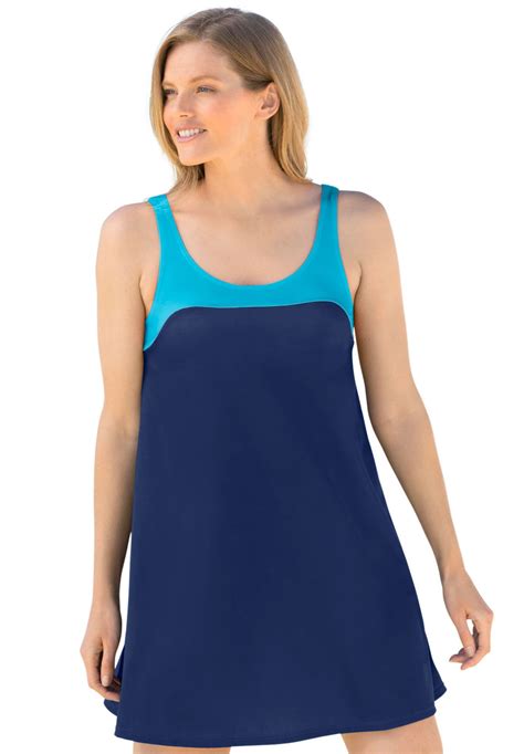 2 Piece Colorblock Swimdress By Swim 365® Swim Dress Plus Size