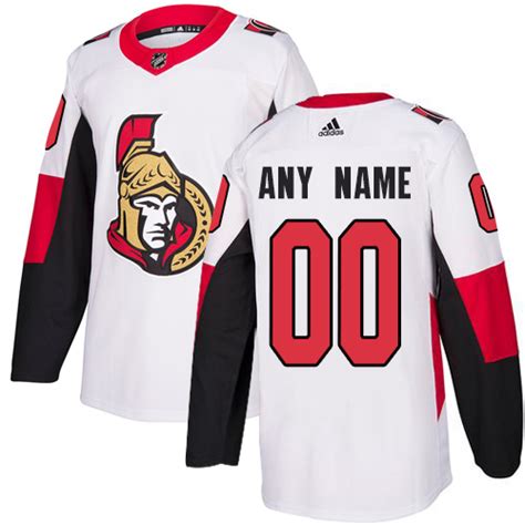 Men's Adidas Senators Personalized Authentic White Road NHL Jersey ...