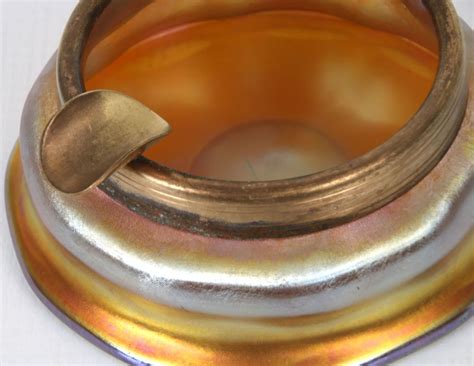 Lot Tiffany Studios Favrile Glass Ashtray