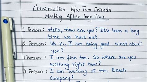 Conversation Between Two Friends Meets After Long Time In English