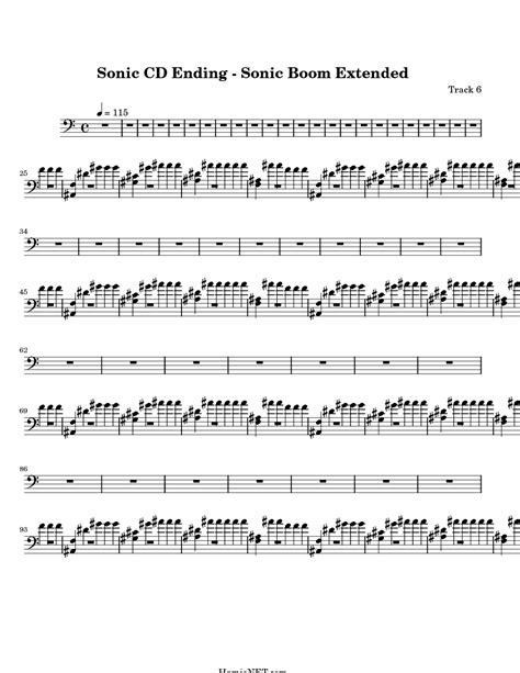 Sonic Cd Ntsc Ending Sonic Boom Extended Sheet Music Sonic Cd