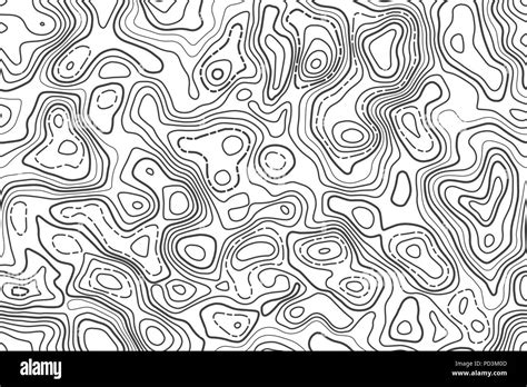 Seamless Pattern Topographic Map Background Vector Illustration