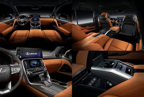 Luxurious Lexus Lx 600 Interior With Orange Leather And Black Trims