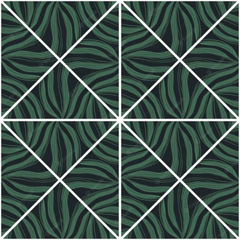 Premium Vector Contoured Foliage Mosaic Seamless Pattern Abstract