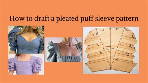 How To Draft A Pleated Puff Sleeve Pattern Pattern Making Youtube