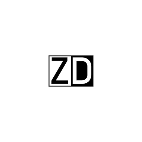 Diseño Creativo Del Logotipo De Letra Zd Con Gráfico Vectorial Zd Logotipo Simple Y Moderno