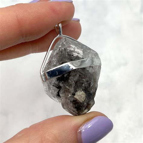 Herkimer Diamond Healing Crystal Pendant 35mm