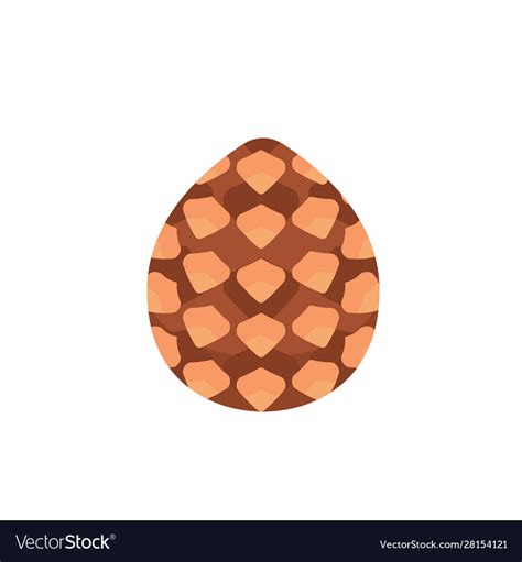 Pinecone Icon Isometric Style Royalty Free Vector Image