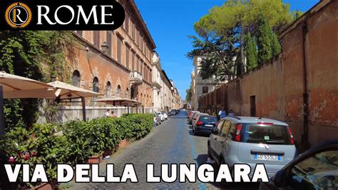 Rome Guided Tour Via Della Lungara 4K Ultra HD YouTube