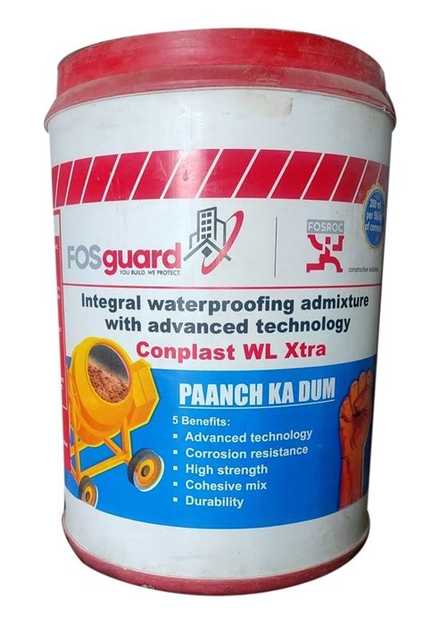 Dark Brown Fosroc Fosguard Conplast WL Xtra Integral Waterprofing