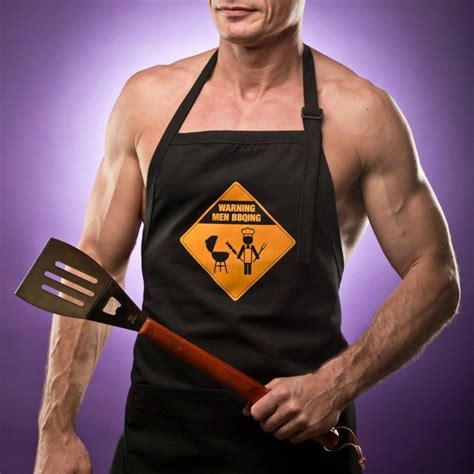 Mens BBQ Apron Funny Novelty Apron For Dad Dell Cove Spice Co