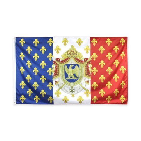 Drapeau France impériale aigle Napoléon fleurs de lys 90x150 ou 60x90