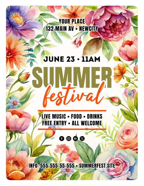 Summer Event Flyer Template Postermywall