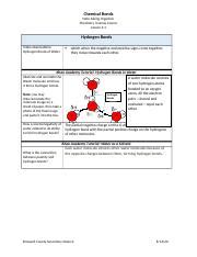 Chemical Bonds Note Taking Organizer Docx Chemical Bonds Note