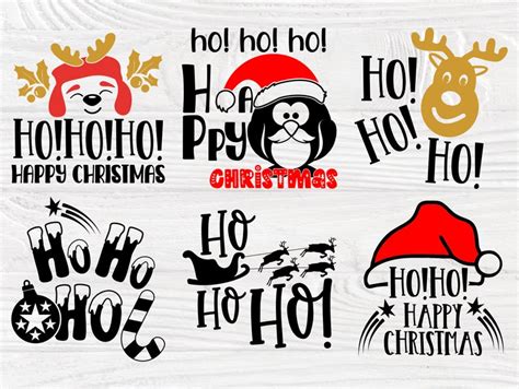 Funny Christmas Svg Bundle Ho Ho Ho Svg Cut Files Etsy Uk