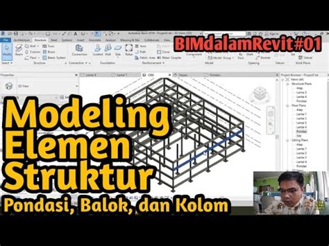 Modeling Bim Dalam Autodesk Revit Part Elemen Struktur Pondasi