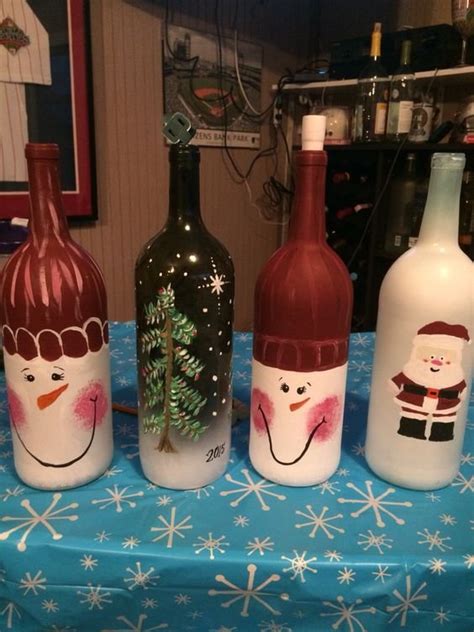 Diy Wine Bottle Christmas Crafts Sweetheart