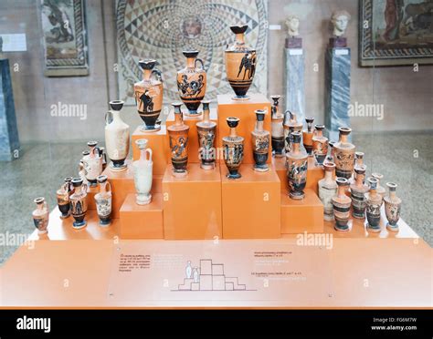 Ancient Artifacts On Display At An Archaeological Museum Corinth